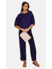 Le Jardin du Lin Linnen blouse donkerblauw