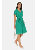 Le Jardin du Lin Linnen jurk turquoise