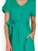 Le Jardin du Lin Linnen jurk turquoise