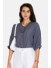 Le Jardin du Lin Linnen blouse donkerblauw