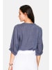 Le Jardin du Lin Linnen blouse donkerblauw