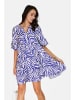 Le Jardin du Lin Kleid in Blau/ Weiß
