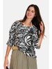 Le Jardin du Lin Bluse in Schwarz/ Creme
