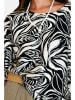 Le Jardin du Lin Bluse in Schwarz/ Creme