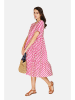 Le Jardin du Lin Kleid in Fuchsia/ Weiß