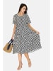 Le Jardin du Lin Kleid in Schwarz/ Weiß