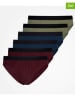SNOCKS 6er-Set: Slips in Dunkelblau/ Khaki/ Bordeaux