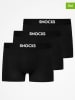 SNOCKS 3er-Set: Boxershorts in Schwarz