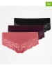 SNOCKS 3er-Set: Pantys in Pink/ Lila/ Schwarz