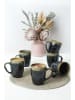 Hermia 6er-Set: Kaffeetassen in Schwarz - 370 ml