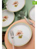 Hermia 6er-Set: Dessertteller in Weiß/ Rosa - Ø 19 cm