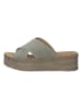 s.Oliver Leren slippers kaki