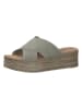 s.Oliver Leren slippers kaki