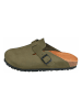 Moosefield Leren clogs kaki