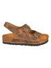 Moosefield Skórzane sandały w kolorze jasnobrązowym