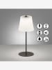 FH Lighting LED-Tischleuchte "Marbella" in Schwarz/ Weiß - (H)35 x Ø 14 cm