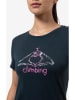 super.natural Shirt "I love climbing" donkerblauw