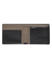 Tommy Hilfiger Leren portemonnee zwart/beige  - (B)12 x (H)10 x (D)2 cm