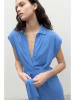 Ecoalf Lniana sukienka w kolorze niebieskim