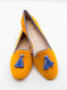 Belle Amie Leren ballerina's oranje/blauw