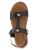 INUOVO Leder-Sandalen in Schwarz
