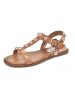 INUOVO Leder-Sandalen in Hellbraun