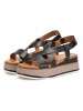 INUOVO Leder-Sandalen in Schwarz