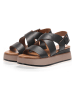 INUOVO Leder-Sandalen in Schwarz