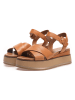 INUOVO Leder-Sandalen in Hellbraun