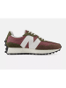 New Balance Leder-Sneakers "327" in Khaki/ Rosa