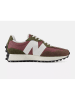 New Balance Skórzane sneakersy "327" w kolorze oliwkowo-jasnoróżowym