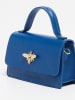 Christian Laurier Leder-Henkeltasche in Blau - (B)19 x (H)11 x (T)7,5 cm