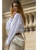 Christian Laurier Leder-Umhängetasche "Roxane" in Creme - (B)20 x (H)12 x (T)5,5 cm