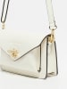 Christian Laurier Leder-Umhängetasche "Roxane" in Creme - (B)20 x (H)12 x (T)5,5 cm