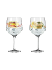 RITZENHOFF 2-delige set: ginglazen "Botanic Lights" oranje - 720 ml