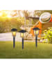Globo lighting Ogrodowe lampy solarne LED (3 szt.) w kolorze czarnym - wys. 36,8 cm