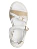 Patrizia Pepe Leder-Sandalen in Weiß/ Gold