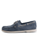 TRAVELIN' Leder-Mokassins "Penzance" in Blau