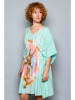 H.H.G. Sukienka w kolorze miętowo-jasnobrązowo-jasnoróżowym