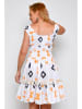 H.H.G. Sukienka w kolorze biało-pomarańczowo-czarnym