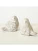 Boltze Figurki dekoracyjne (2 szt.) "Alaine" w kolorze jasnoszaro-białym - wys. 8 cm