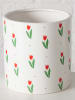 Boltze 2-delige set: plantenpotten "Danique" wit/rood - (H)15 cm