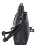 Bellicci Leren schoudertas "Sicilia" zwart - (B)22,5 x (H)16 x (D)5 cm