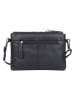 Bellicci Leder-Umhängetasche "Sicilia" in Schwarz - (B)22,5 x (H)16 x (T)5 cm