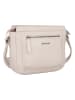 Bellicci Leren schoudertas "Silene" crème - (B)26 x (H)22 x (D)10 cm