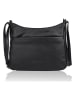 Bellicci Leder-Umhängetasche "Sidney" in Schwarz - (B)30 x (H)25 x (T)8 cm