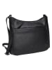 Bellicci Leren schoudertas "Sidney" zwart - (B)30 x (H)25 x (D)8 cm