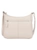 Bellicci Leder-Umhängetasche "Sidney" in Creme - (B)30 x (H)25 x (T)8 cm
