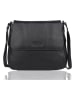 Bellicci Leren schoudertas "Silvia" zwart - (B)27 x (H)8 x (D)4 cm
