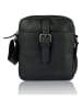 SPARWELL Leder-Umhängetasche "Karamelo" in Schwarz - (B)18,5 x (H)21,5 x (T)5 cm